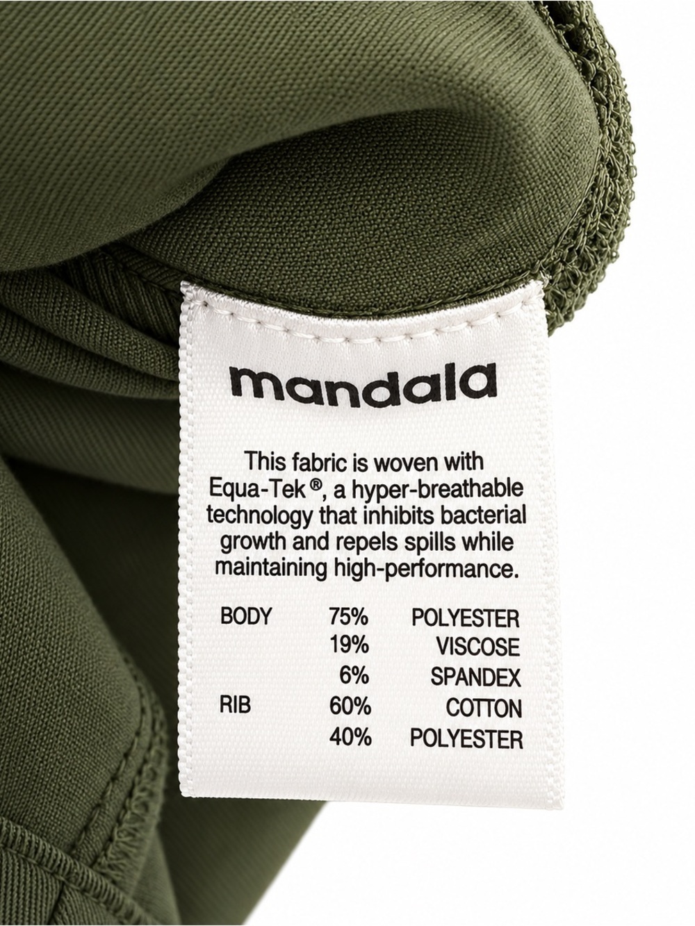 Mandala| Equa-Tek Olive Green Scrub Jacket Full Zip Medical Workwear S - Picture 5 of 5